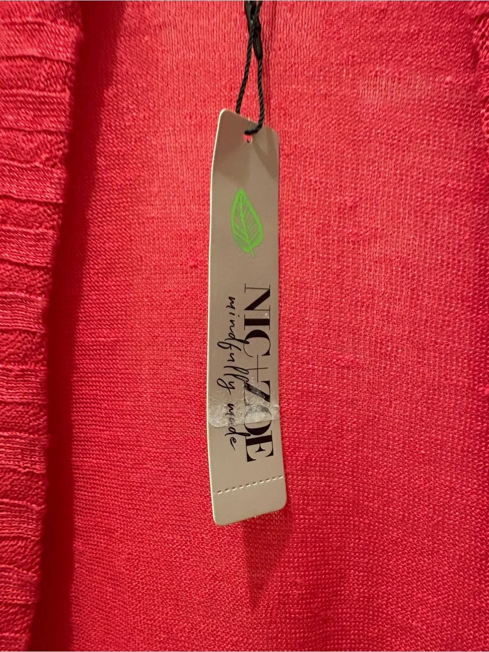 NIC+ZOE NWT Small Daiquiri Pink Linen Blend Open Front Cardigan Sweater $118